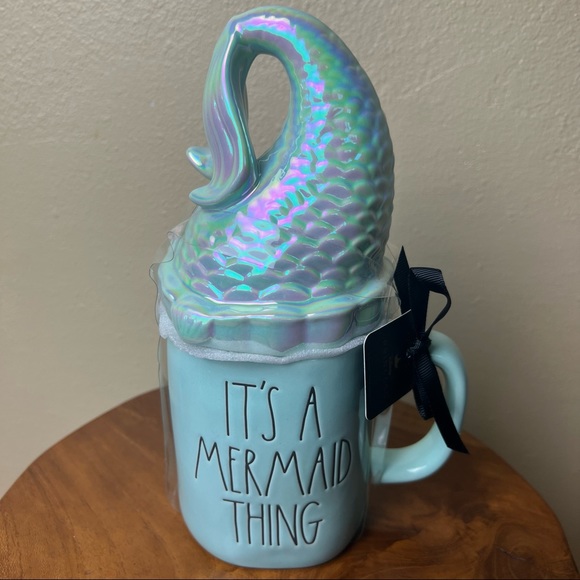 Rae Dunn Other - Rae Dunn + Disney “It’s A Mermaid Thing” Ariel Little Mermaid Mug & Topper NWT
